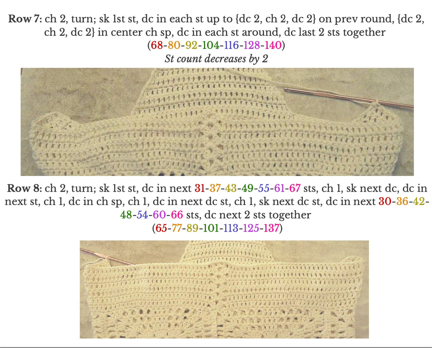 Crochet Top Pattern - Spectrum - Mermaidcat Designs