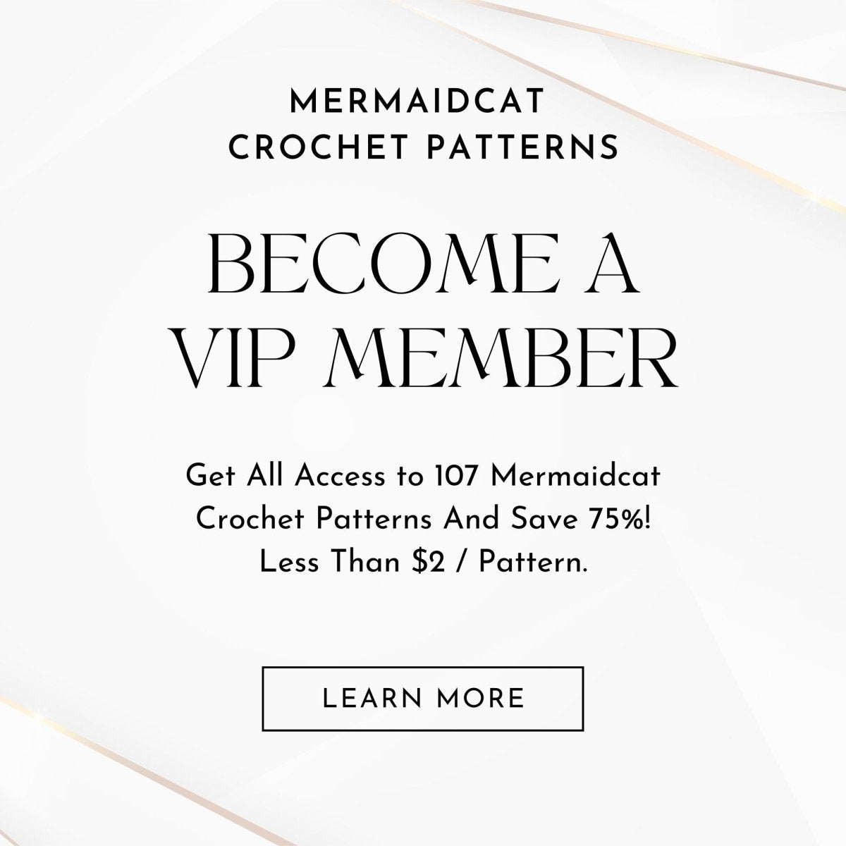 Mermaidcat Collection (100+ Crochet Patterns) - 75% OFF - Discount Applied In Cart - Mermaidcat Designs