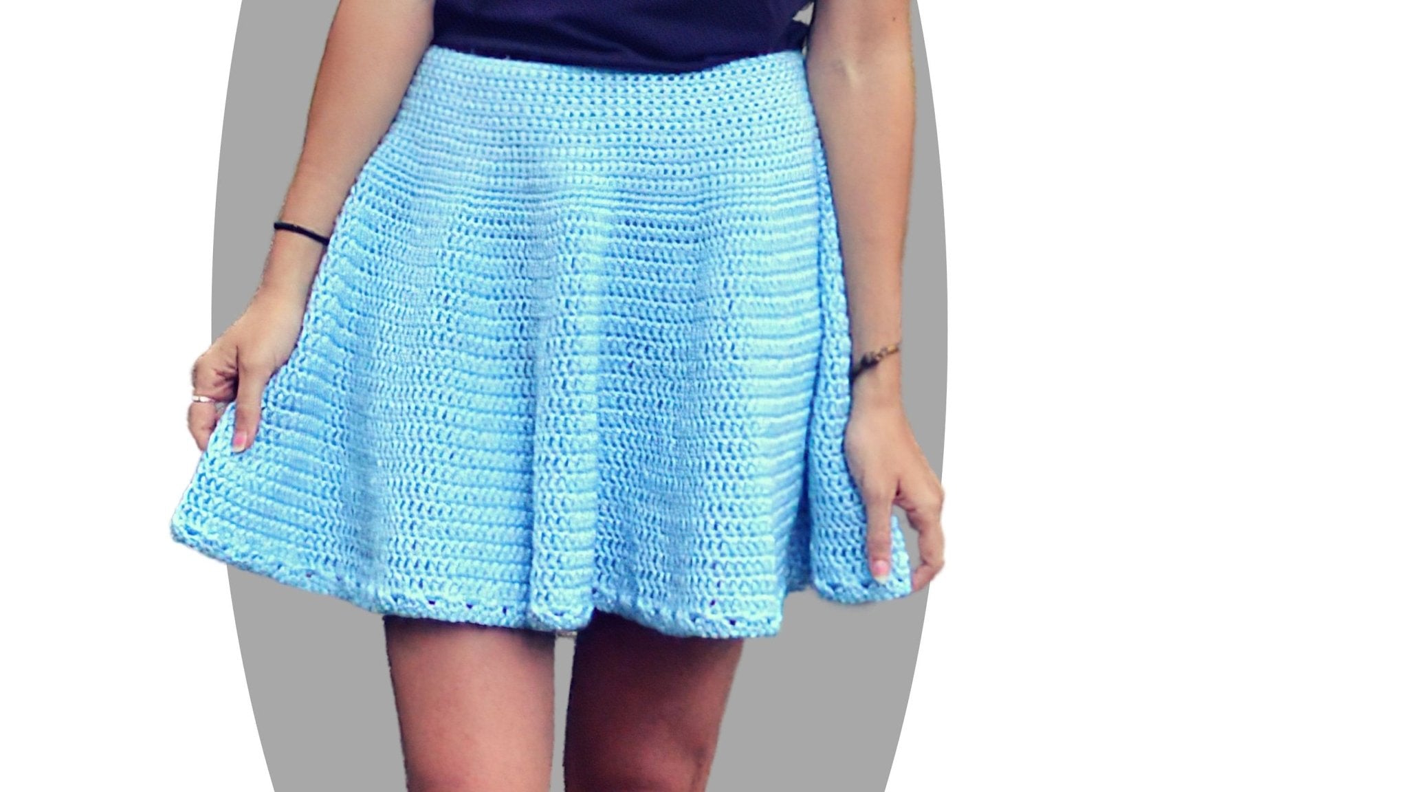 Crochet circle skirt best sale