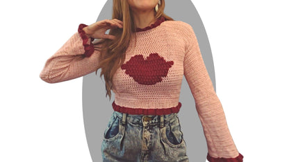 Crochet Sweater Pattern - Kiss - Mermaidcat Designs