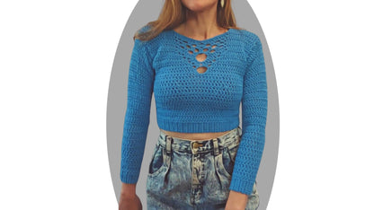 Crochet Sweater Pattern - Magnetic - Mermaidcat Designs