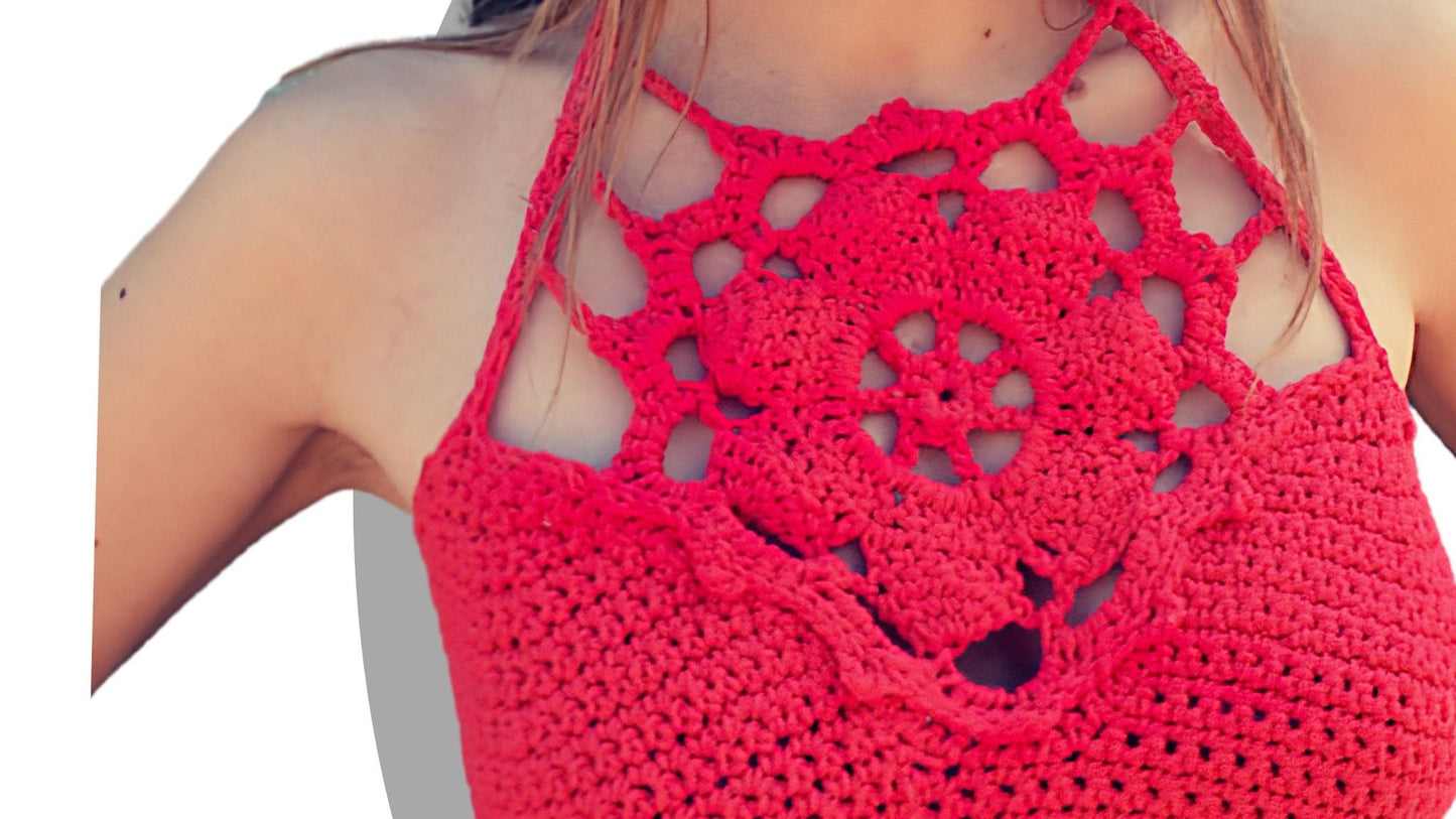 Crochet Top Pattern - Prismatic - Mermaidcat Designs