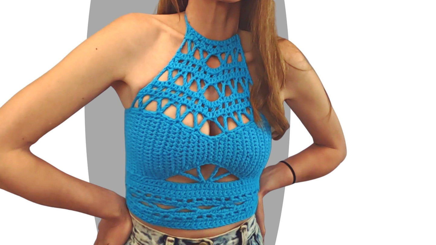 Crochet Top Pattern - Quantum - Mermaidcat Designs